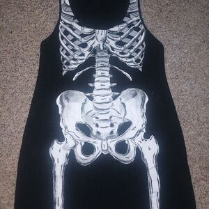 Skeleton on front and back,tank dress
